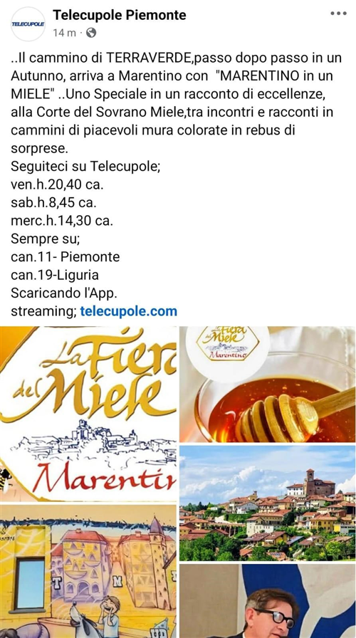 Telecupole Piemonte - Il cammino di Terraverde arriva a Marentino con "Marentino in un MIELE"