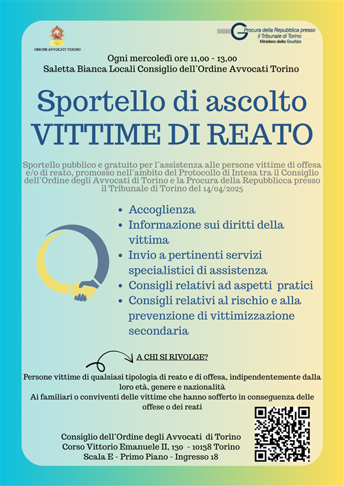 Sportello di ascolto - Vittime di Reato